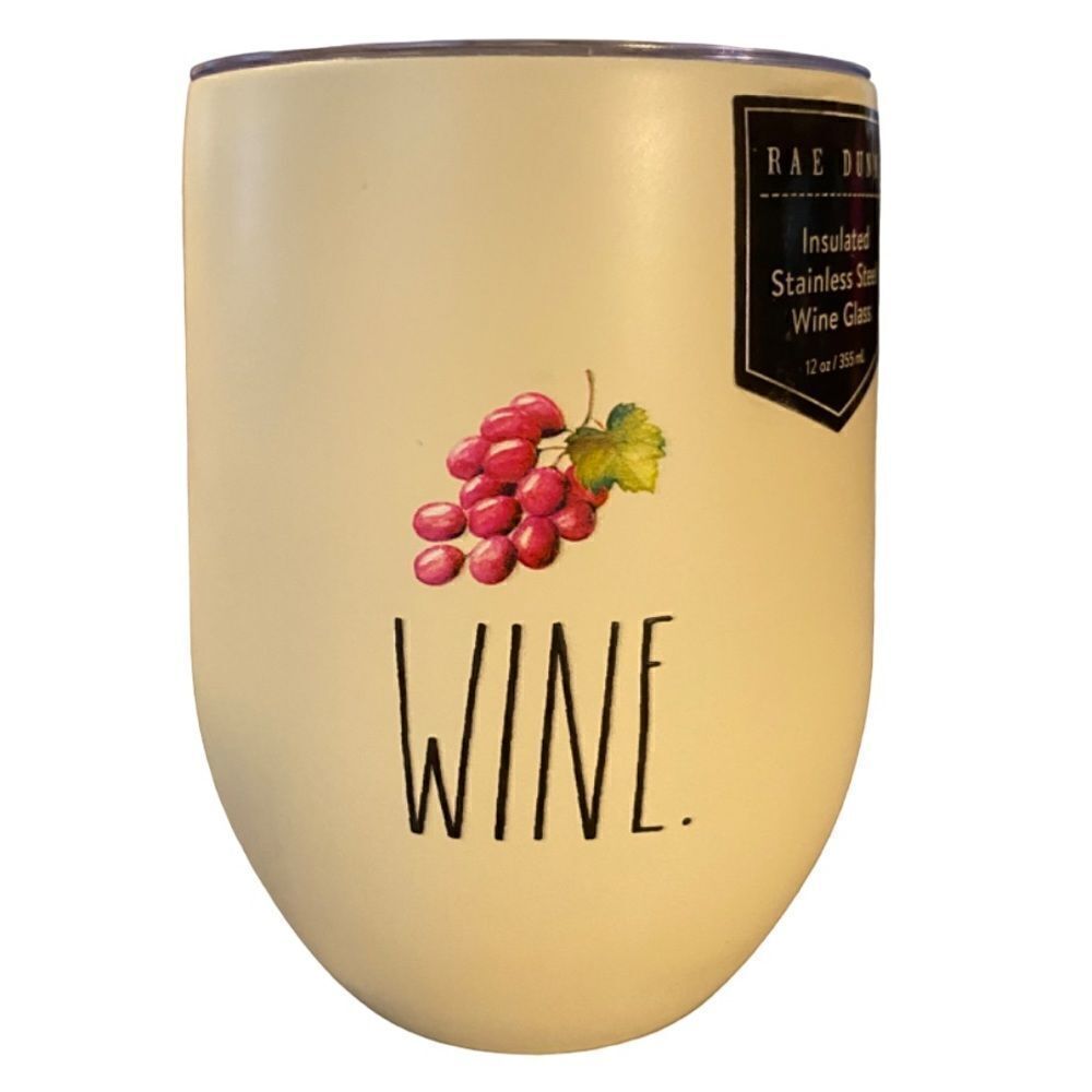 Rae Dunn NWOT Stainless Steel Insulated 12oz Travel Wine Tumbler
